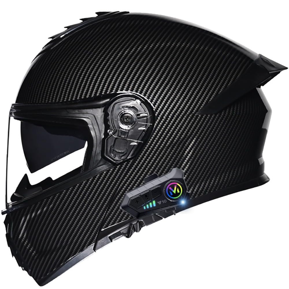 Motorrad Klapphelm mit Bluetooth, Motorradhelm Integralhelm mit Doppelvisier, ECE-Zertifiziert Herren Damen Modularer Sturzhelm, Motorrad Scooter Cruiser Helm von Beyswage