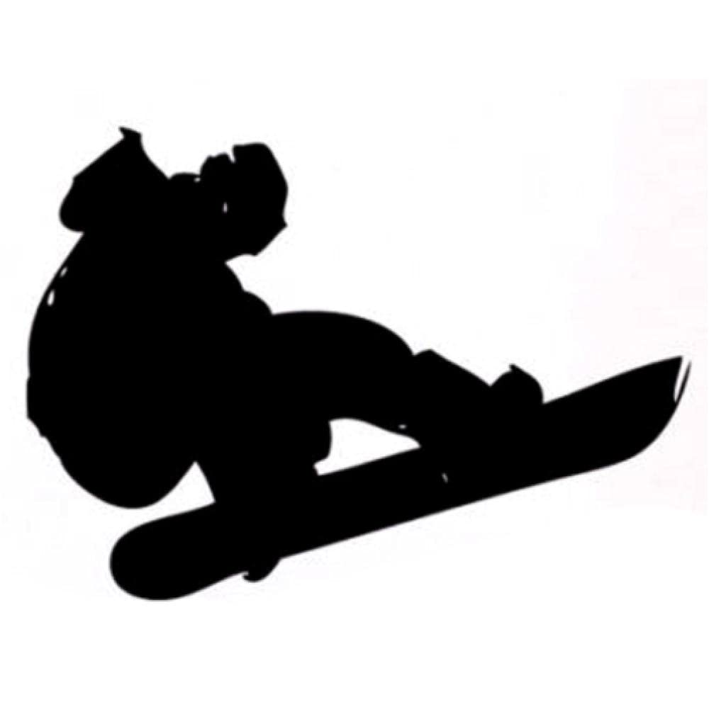 Bhysfenhgttvv 2 stücke Autoaufkleber14,1 cm * 10 cm Interessante Snowboard Sport Aufkleber Vinyl Kühlschrank Wand Auto Aufkleber Schwarz von Bhysfenhgttvv