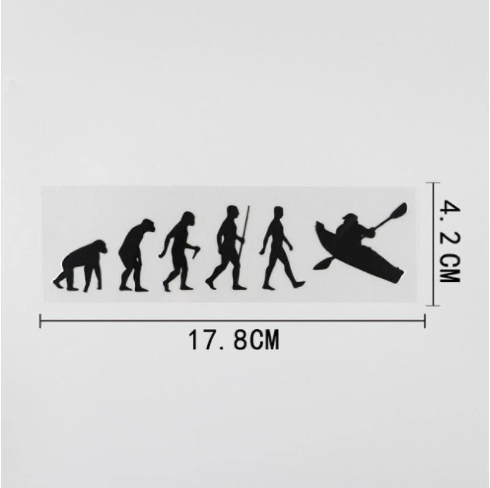 Bhysfenhgttvv 2 stücke Autoaufkleber17,8CMX4,2CM Kajak Evolution Aufkleber Vinyl Autoaufkleber Schwarz von Bhysfenhgttvv