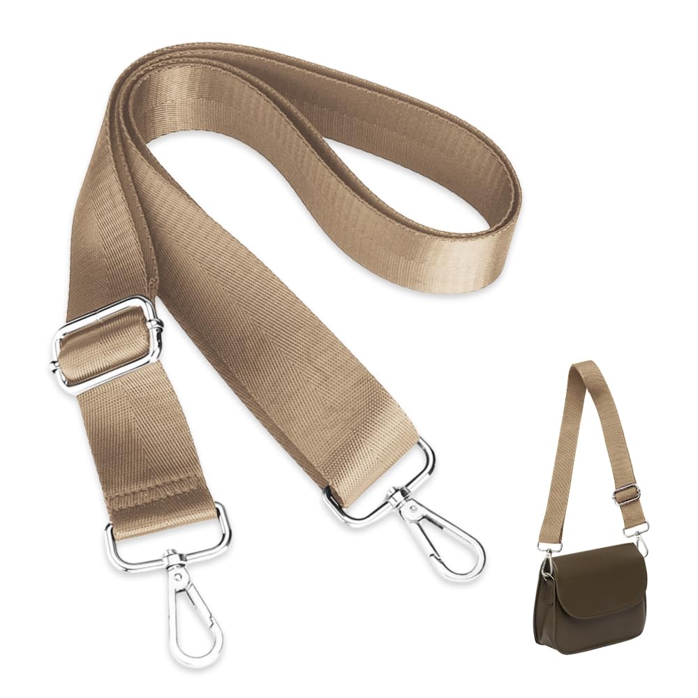 Bieiyhe Umhängegurt für Taschengurt 3.8cm Breit, Riemen für Umhängetasche Tragegurt, Schultergurt für Taschen, Trageriemen Mandel, Bag Strap, Handtaschen Taschenband, Schulterriemen Taschenriemen von Bieiyhe