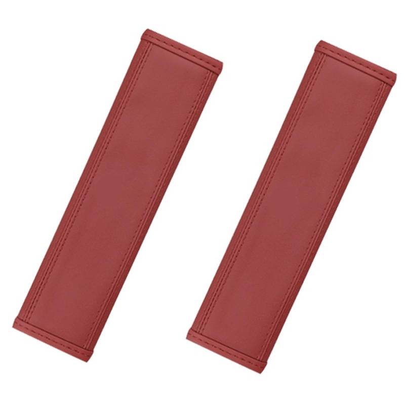 1/2Pcs Auto Sitz Gürtel Abdeckung PU Leder Sicherheit Gürtel Schulter Abdeckung Atmungsaktive Schutz Polsterung Pad Auto Innen Zubehör(Red-2pcs) von Bieqiair