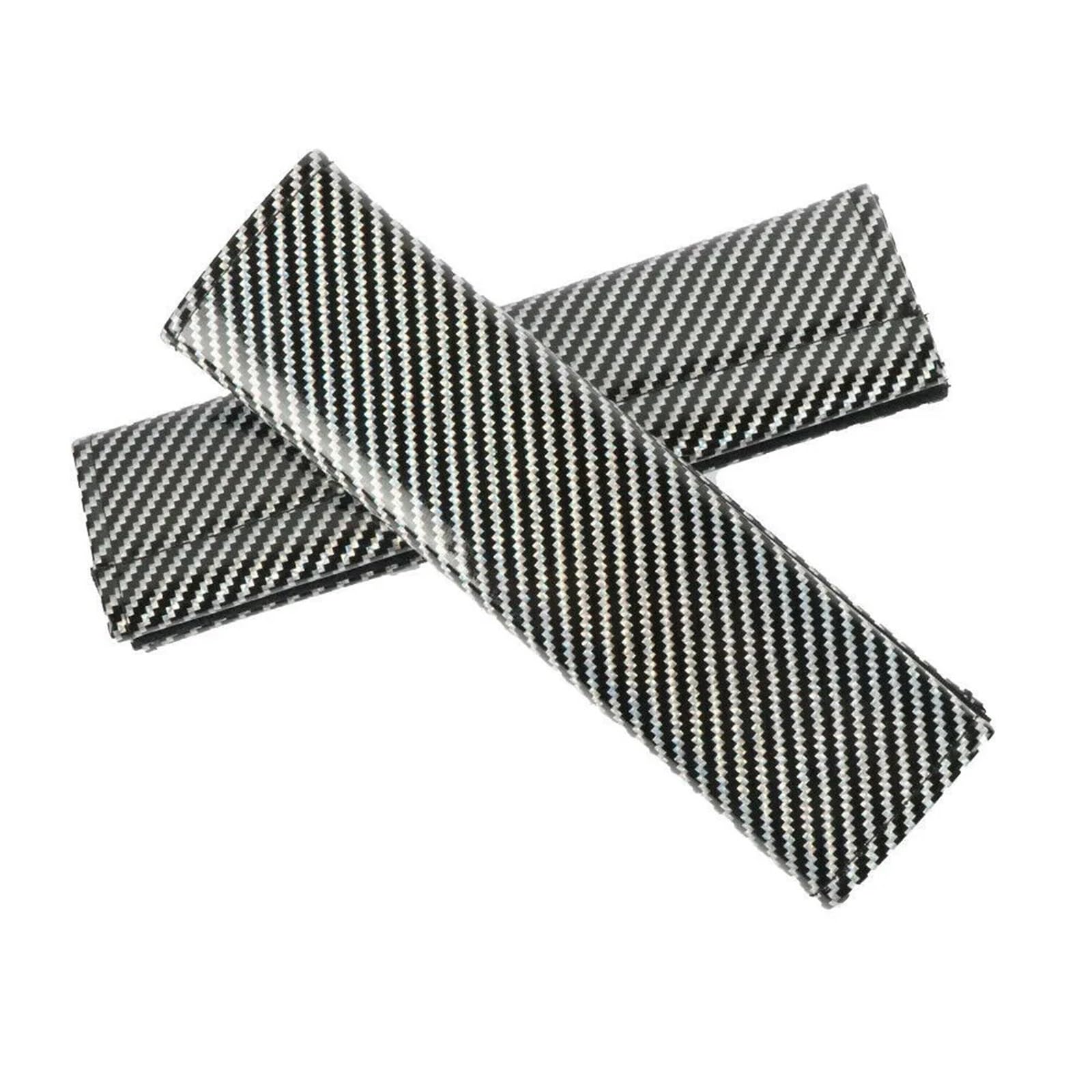 1 Set Carbon Fiber Blau Auto Sitz Gürtel Schulter Schutz Auto Sicherheit Gürtel Abdeckung Auto Interni Auto Zubehör(Silver) von Bieqiair