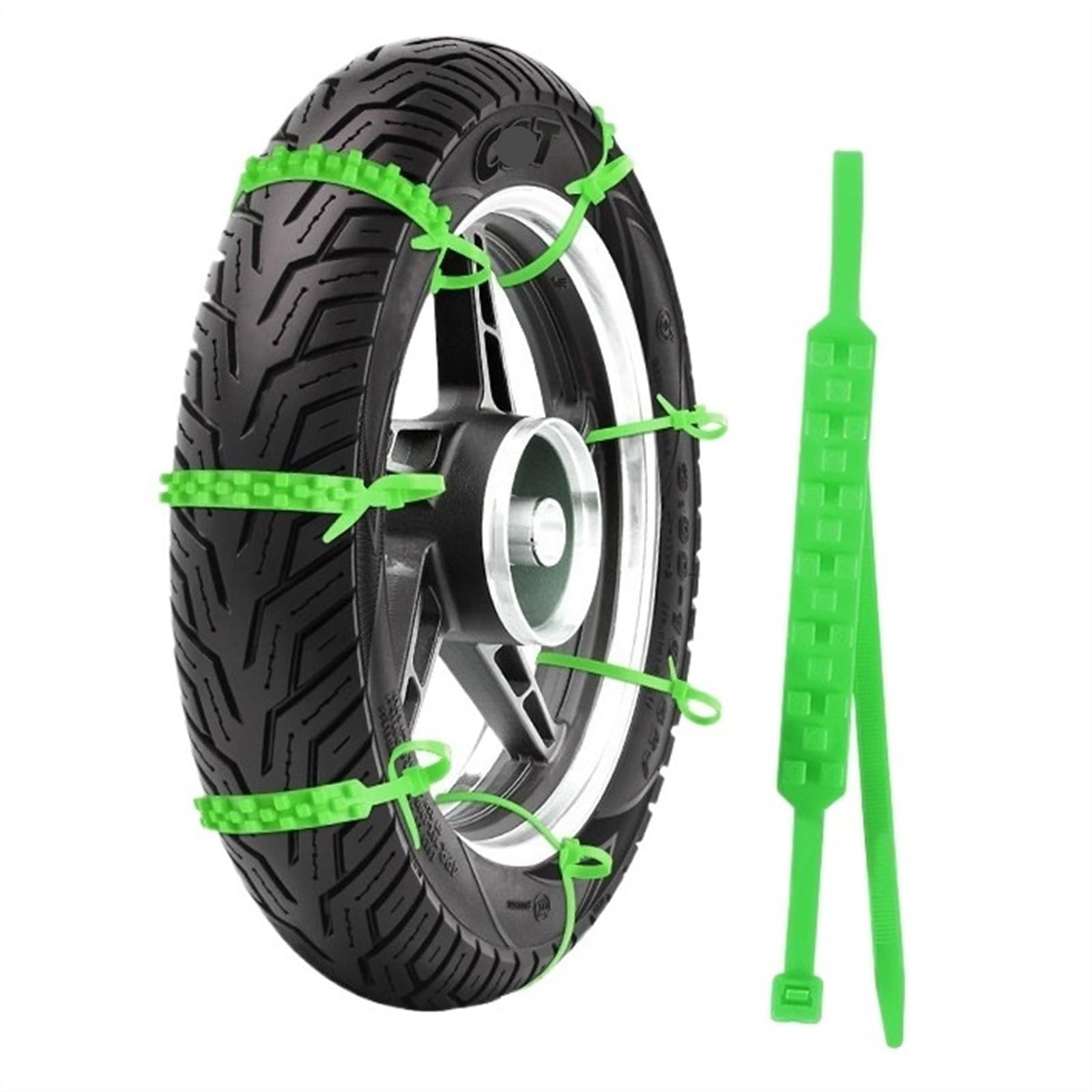 10/20 Stück Motorräder Anti-Rutsch-Schneeketten Sicherheit Auto Motorräder Winterräder Anti-Rutsch-Krawatten Auto-Schneekette(GREEN 10PCS) von Bieqiair