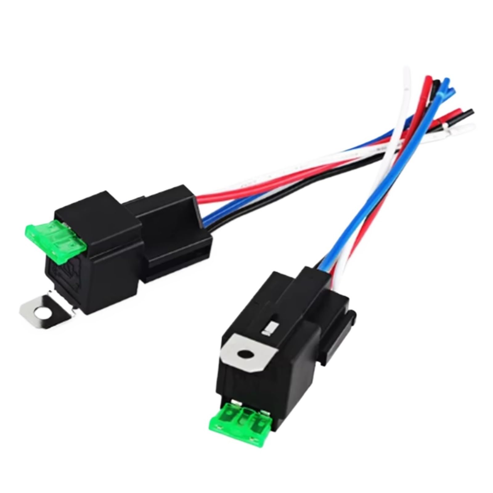 2/6PCS 12V DC/SPST Automotive Auto Relais Mit Relais Sockel Relais Kit Schalter 30A 4pin Sicherung Relais Schalter Kabelbaum Set(2pcs) von Bieqiair