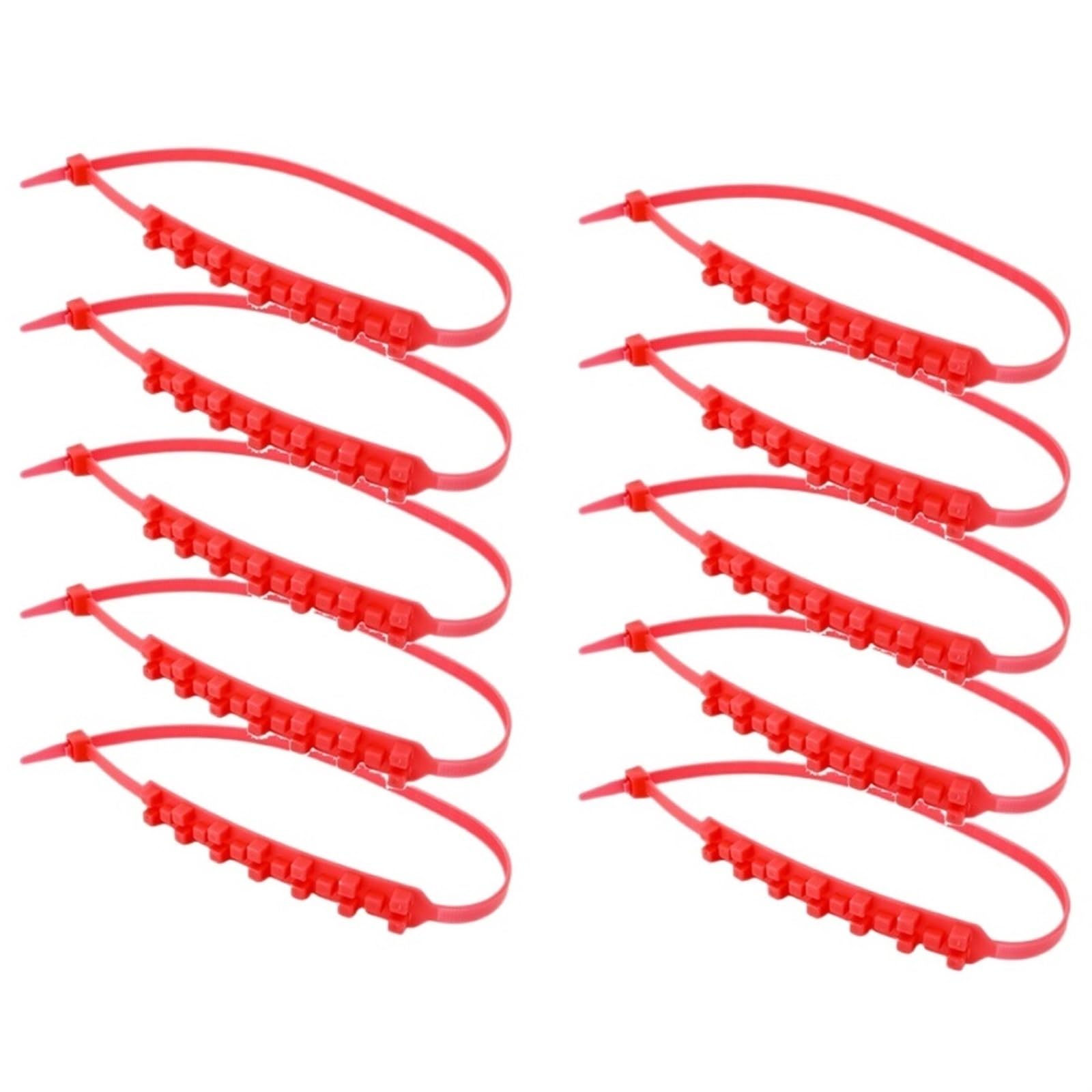 5/10 stücke Anti-Skid Reifen Kabelbinder Auto Winter Schnee Anti-Skid Reifen Ketten Outdoor Schnee Reifen Anti Skid kette Notfall Rutschfeste Zubehör(10pcs Red) von Bieqiair