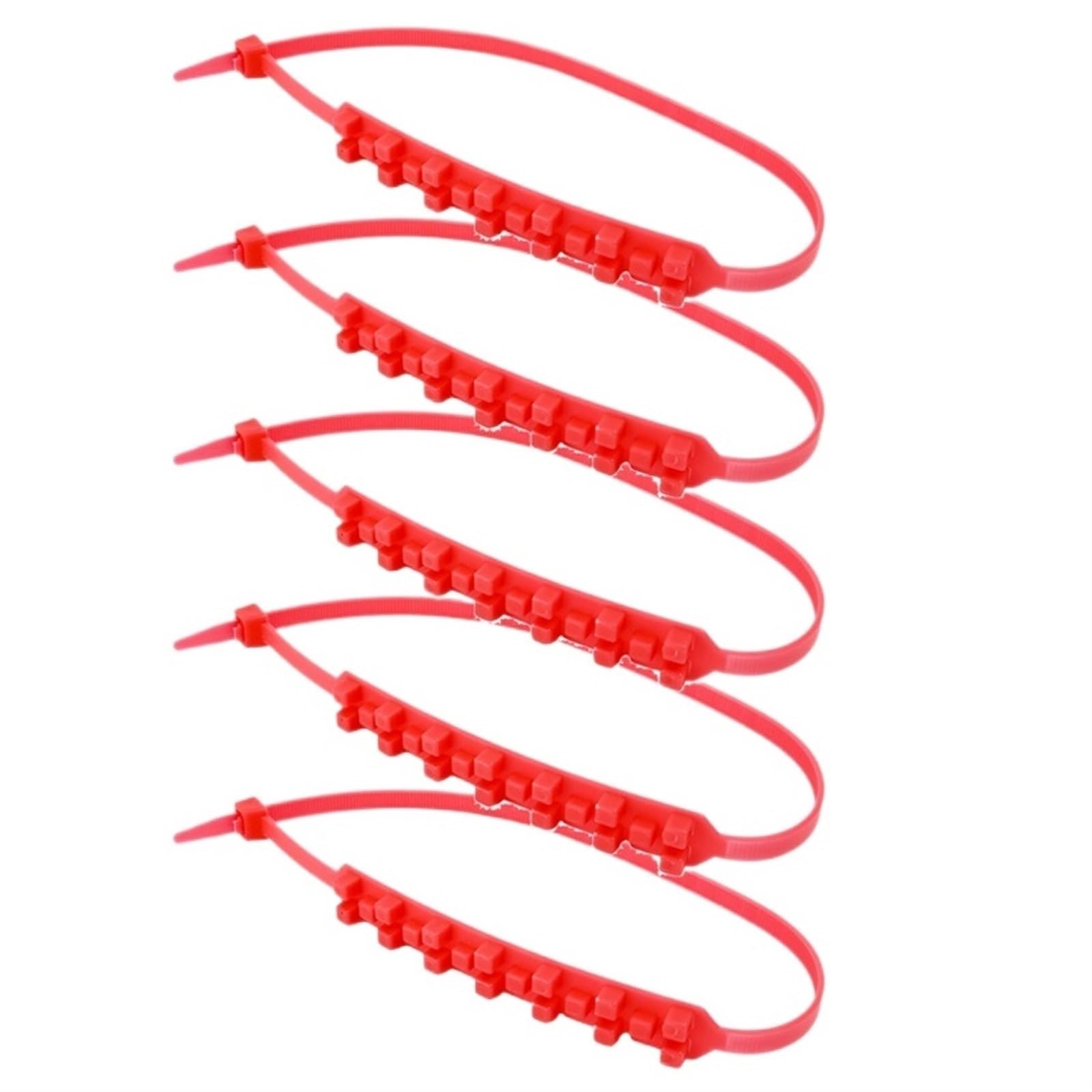 5/10 stücke Anti-Skid Reifen Kabelbinder Auto Winter Schnee Anti-Skid Reifen Ketten Outdoor Schnee Reifen Anti Skid kette Notfall Rutschfeste Zubehör(5pcs Red) von Bieqiair