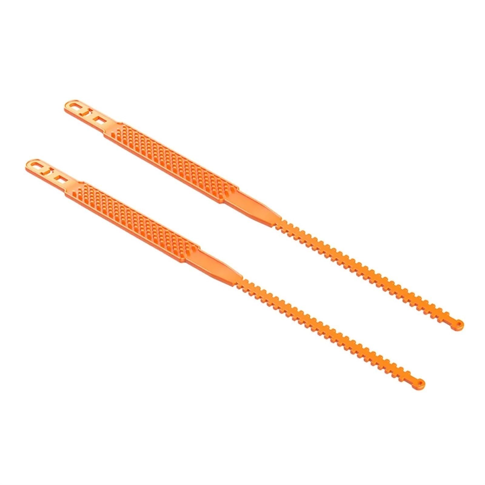 Autoreifen Anti-Rutsch-Kette Starke Zähigkeit Anti-Rutsch-Schneeketten Rutschfester Gürtel Radkabel LKW SUV Winter Off-Road-Zubehör(Orange 2Pcs) von Bieqiair