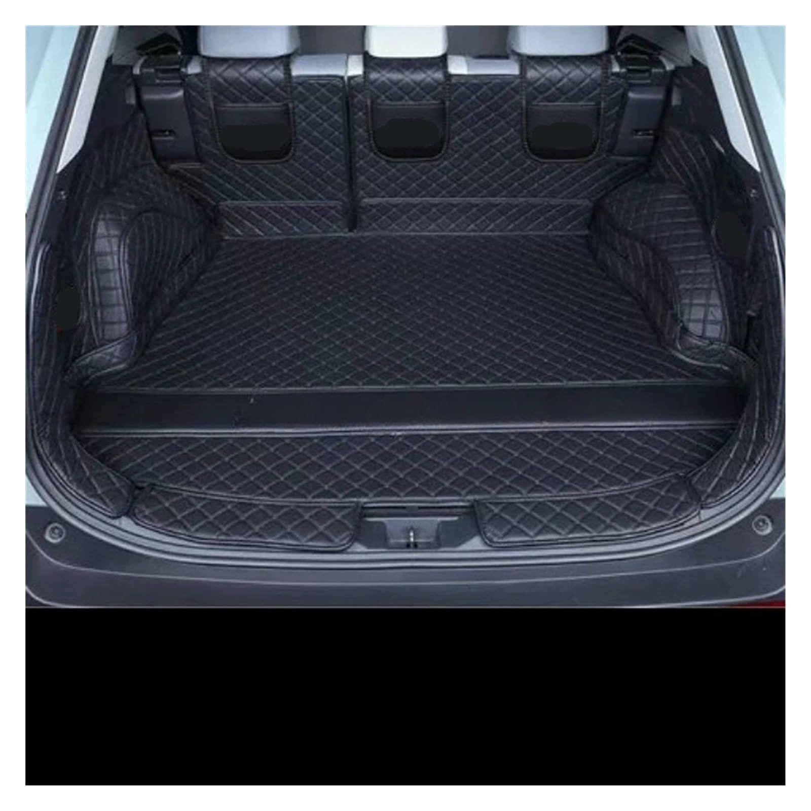 Hinten Cargo Liner Kofferraumwanne Kofferraummatte Gepäckboden Teppichwanne Wasserdicht Allwetter Kompatibel Mit to-yota*RA/V4 2020~2024 Benzinversion(Full Set Black) von Bieqiair