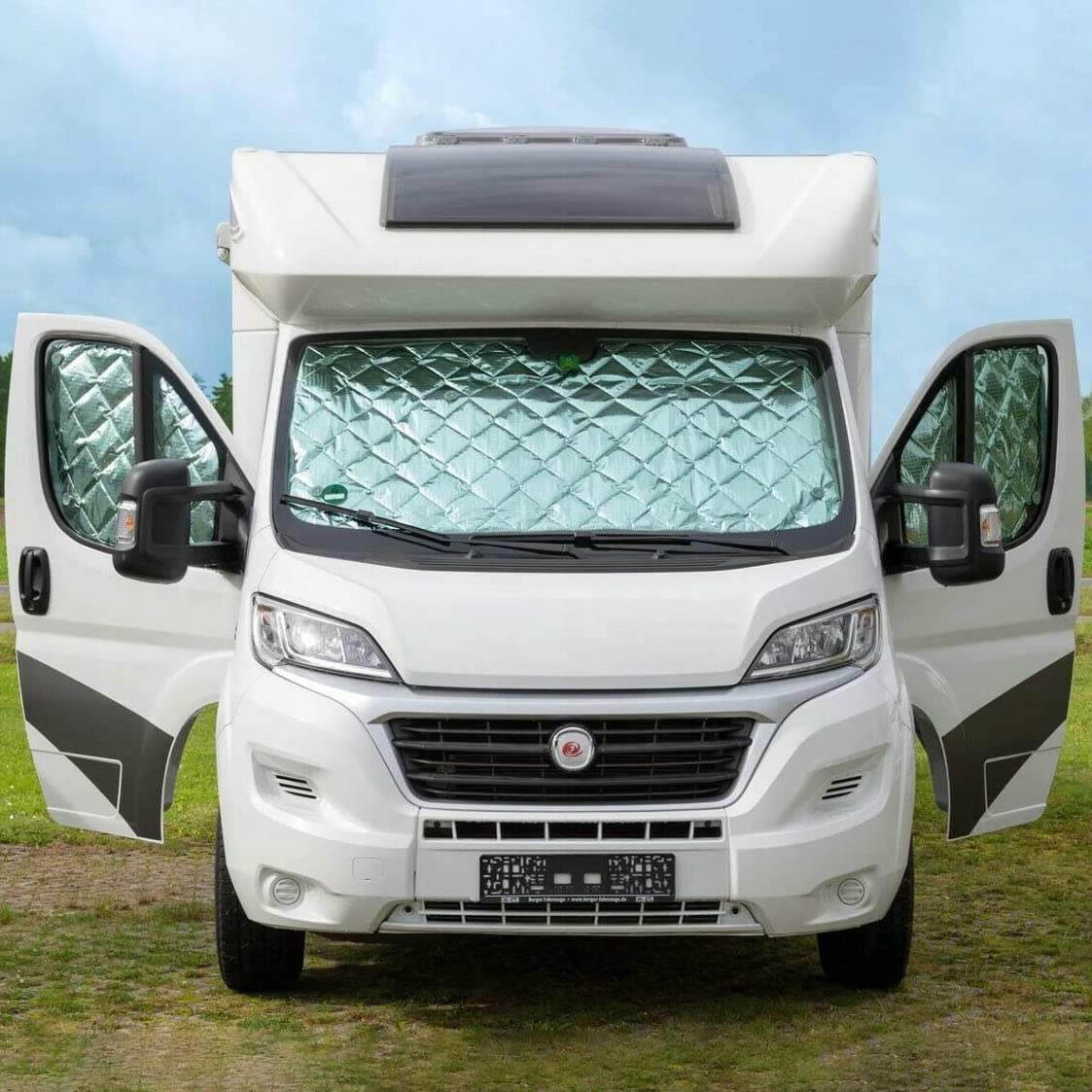 Big Ant FIAT Ducato Sonnenschutz 3 Stück, Windschutzscheiben Thermomatte Abdeckung für FIAT Ducato ab 2006 von Big Ant