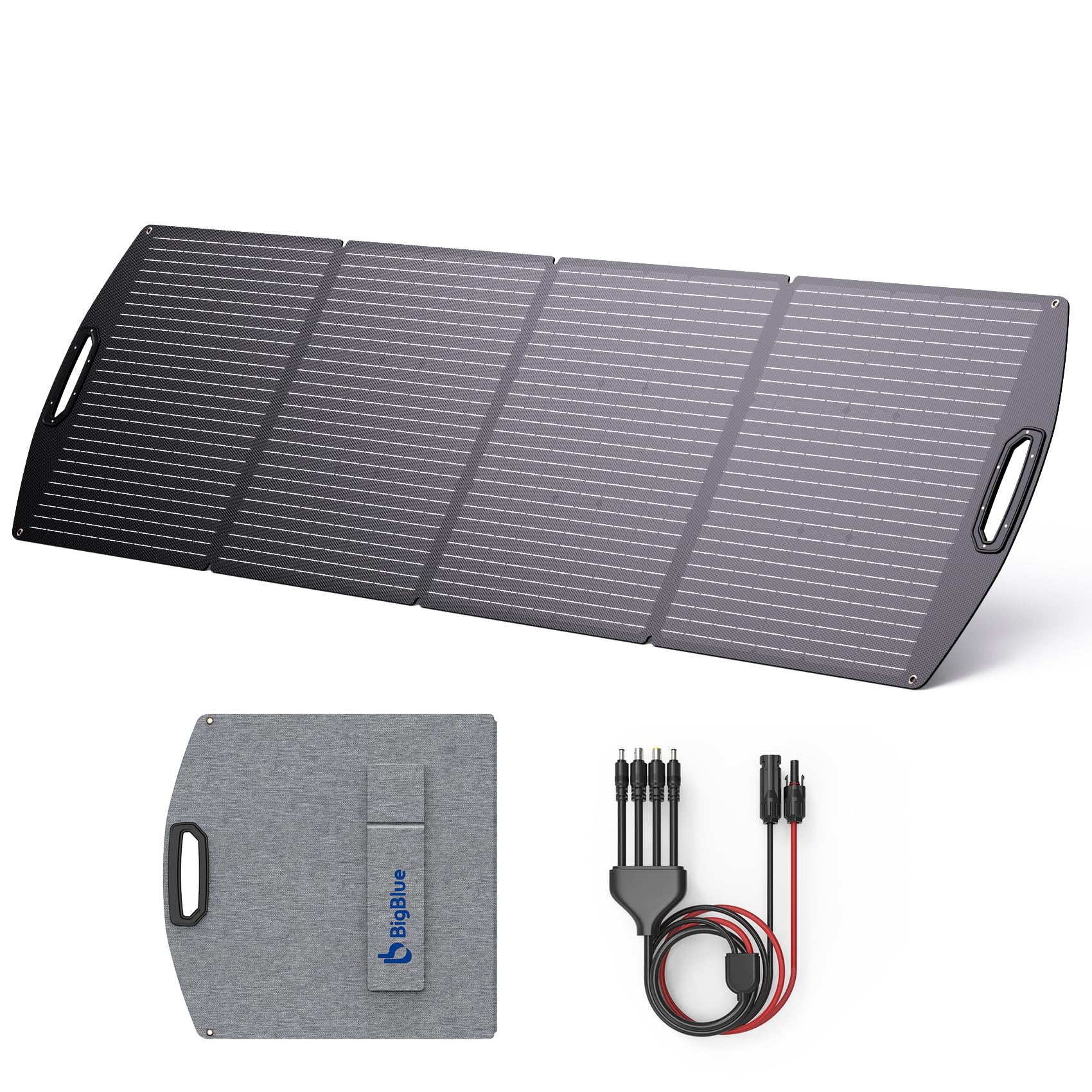 BigBlue 200W Solarpanel ETFE, Solarpowa200 Faltbares Solarmodul für Tragbare Powerstation und Batterie, IP68 Solarladegerät für Camping Garten Balkon Wohnwagen von BigBlue