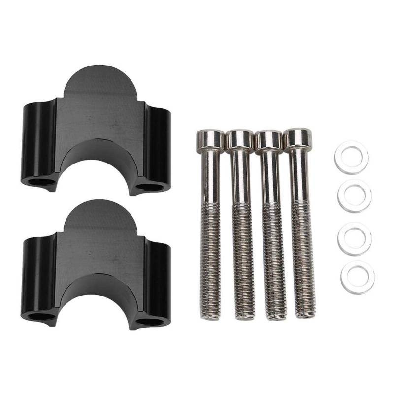 Lenker Riser, 7/8in Aluminium Lenker Riser Montageklemme 28MM Höhenadapter für Motorrad ATV(Schwarz) von BigKing