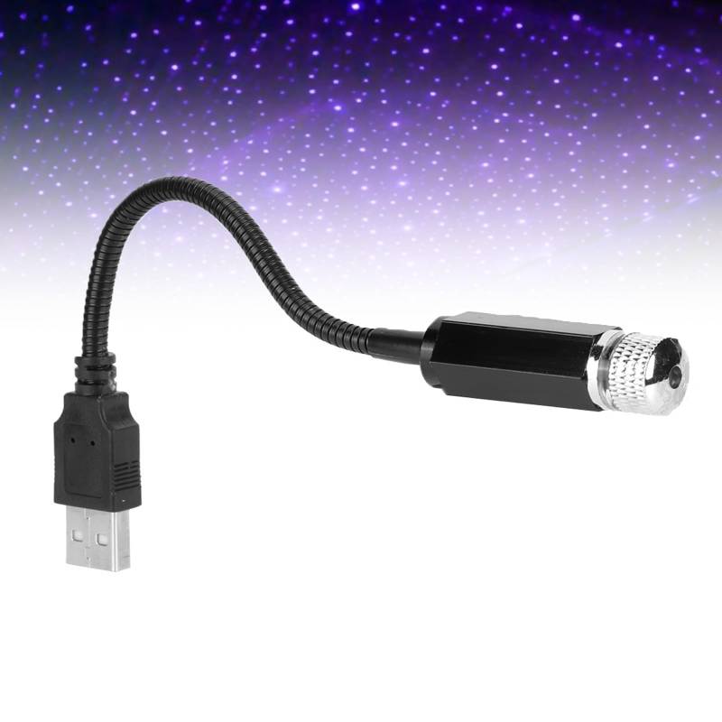 Auto Umgebungslicht, USB Autodach Sternenhimmel Licht Romantische Universal Ambient Projector Dekorative Lampe Geeignet Für Hellen Hintergrund(Blau Lila) von BigKing