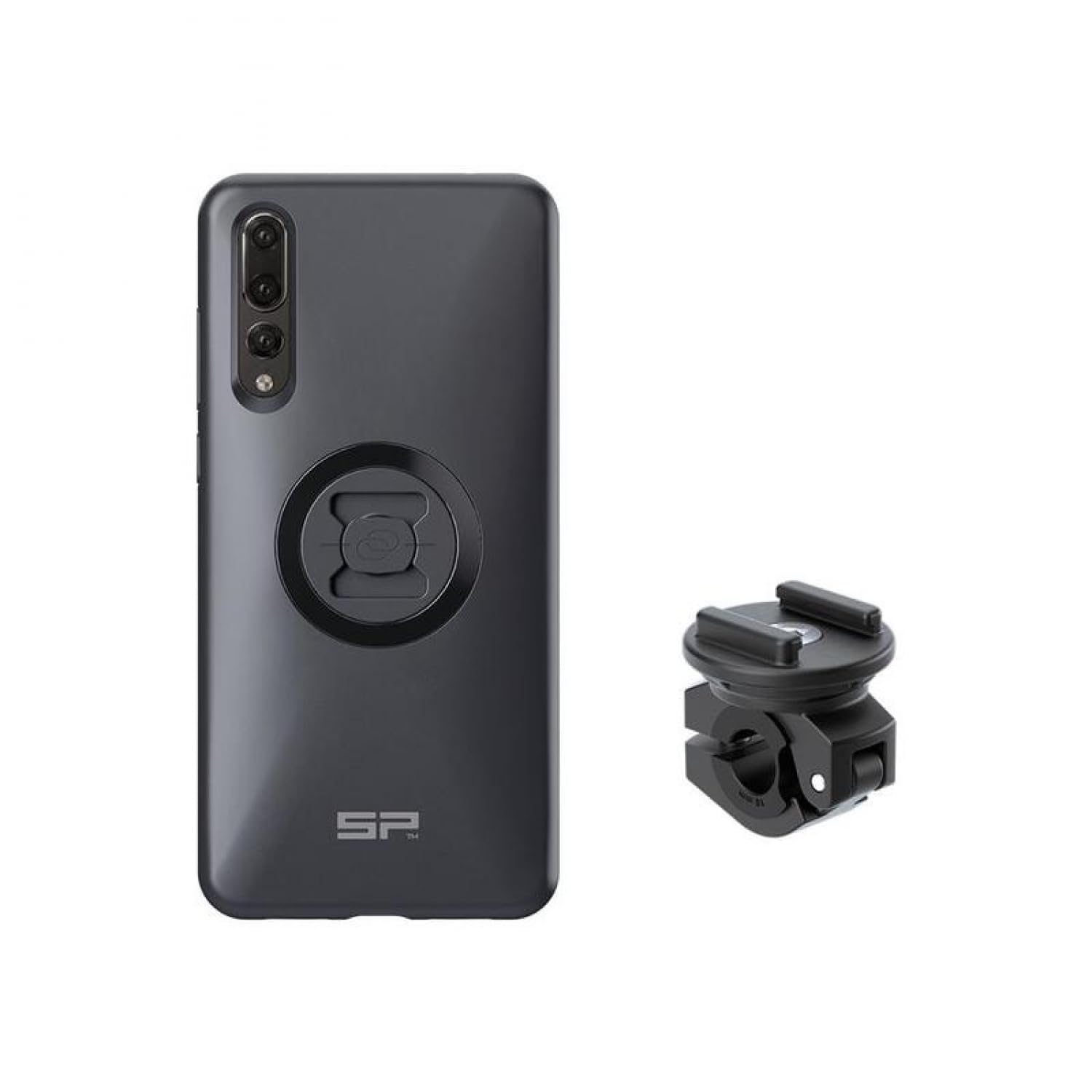 Komplettes Set SP Connect Motorrad Bundle befestigt auf Spiegel – Huawei P20 Pro von Bihr