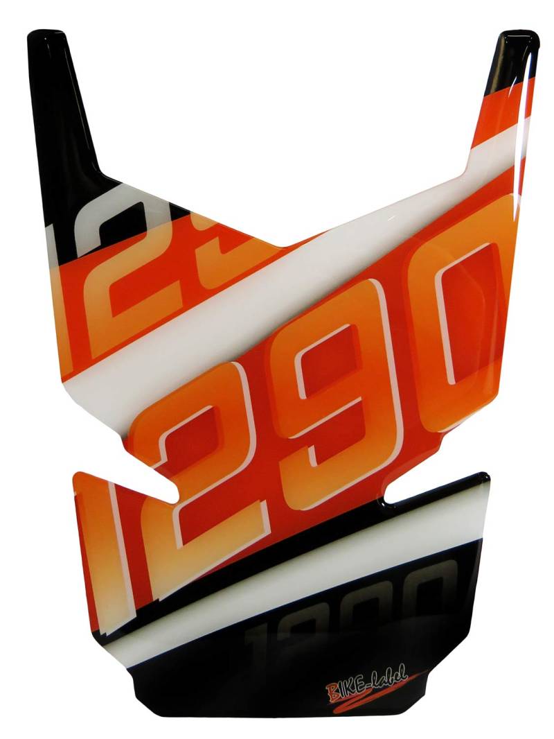 BIKE-label Tankpad Orange Stripes Tank Schutz kompatibel für KTM 1290 Super Duke GT 502544VA von BIKE-label