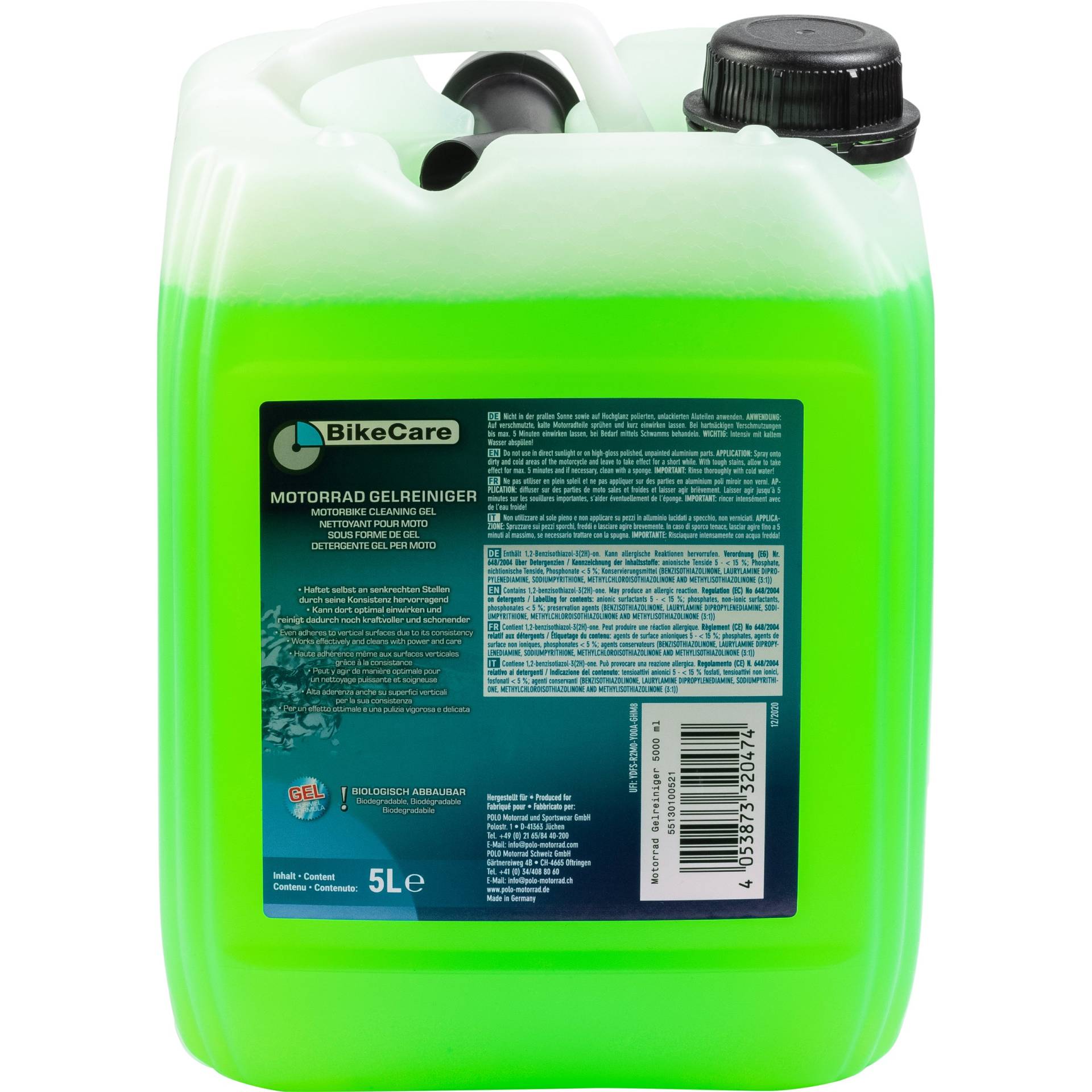 BikeCare Motorrad Gelreiniger 5000ml Nachfüllkanister von BikeCare