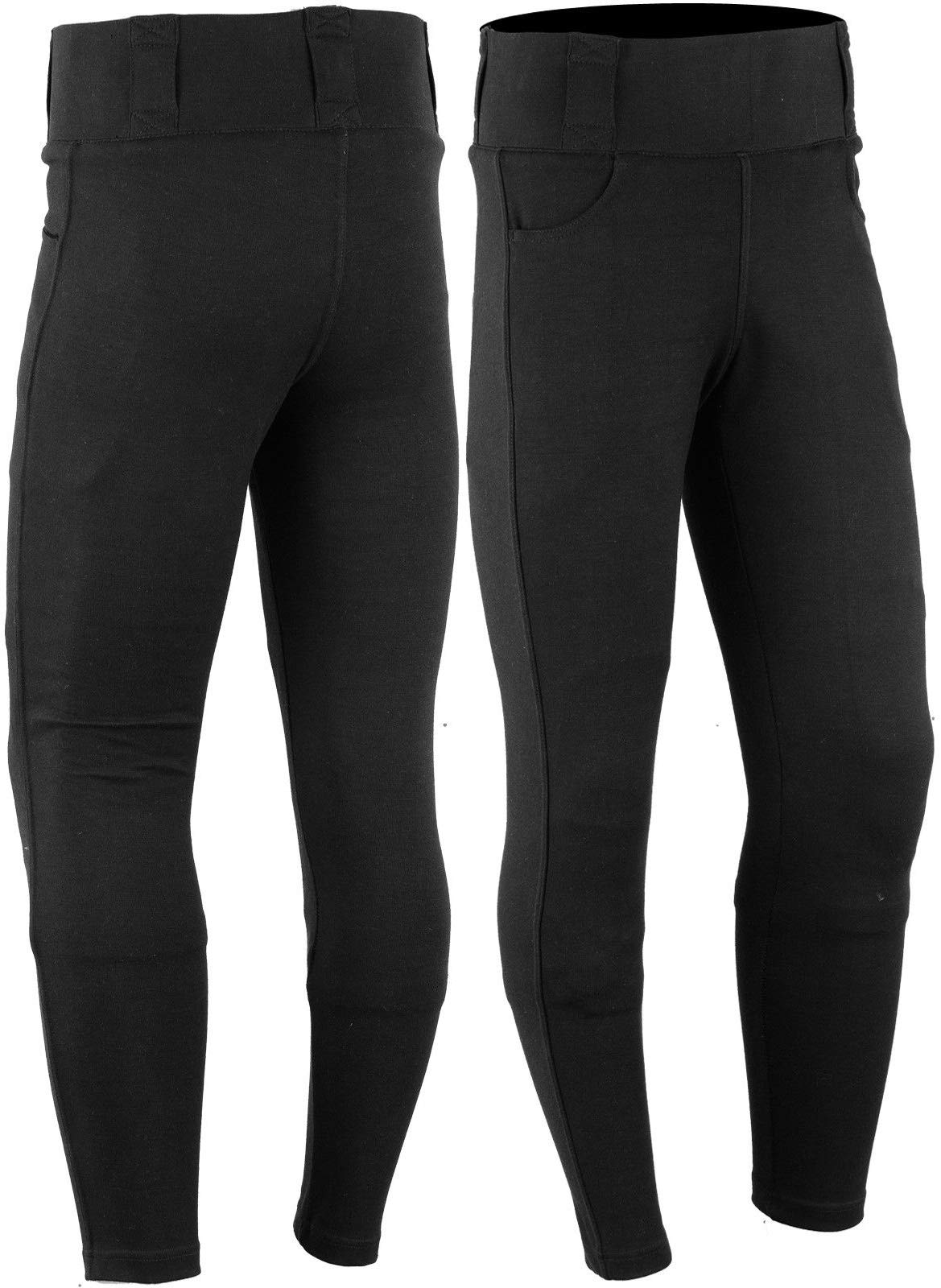 Bikers Gear Australia Damen Motorrad-Leggings mit Kevlar gefüttert, mit abnehmbarer CE-Protektoren, Schwarz, 8 von Bikers Gear