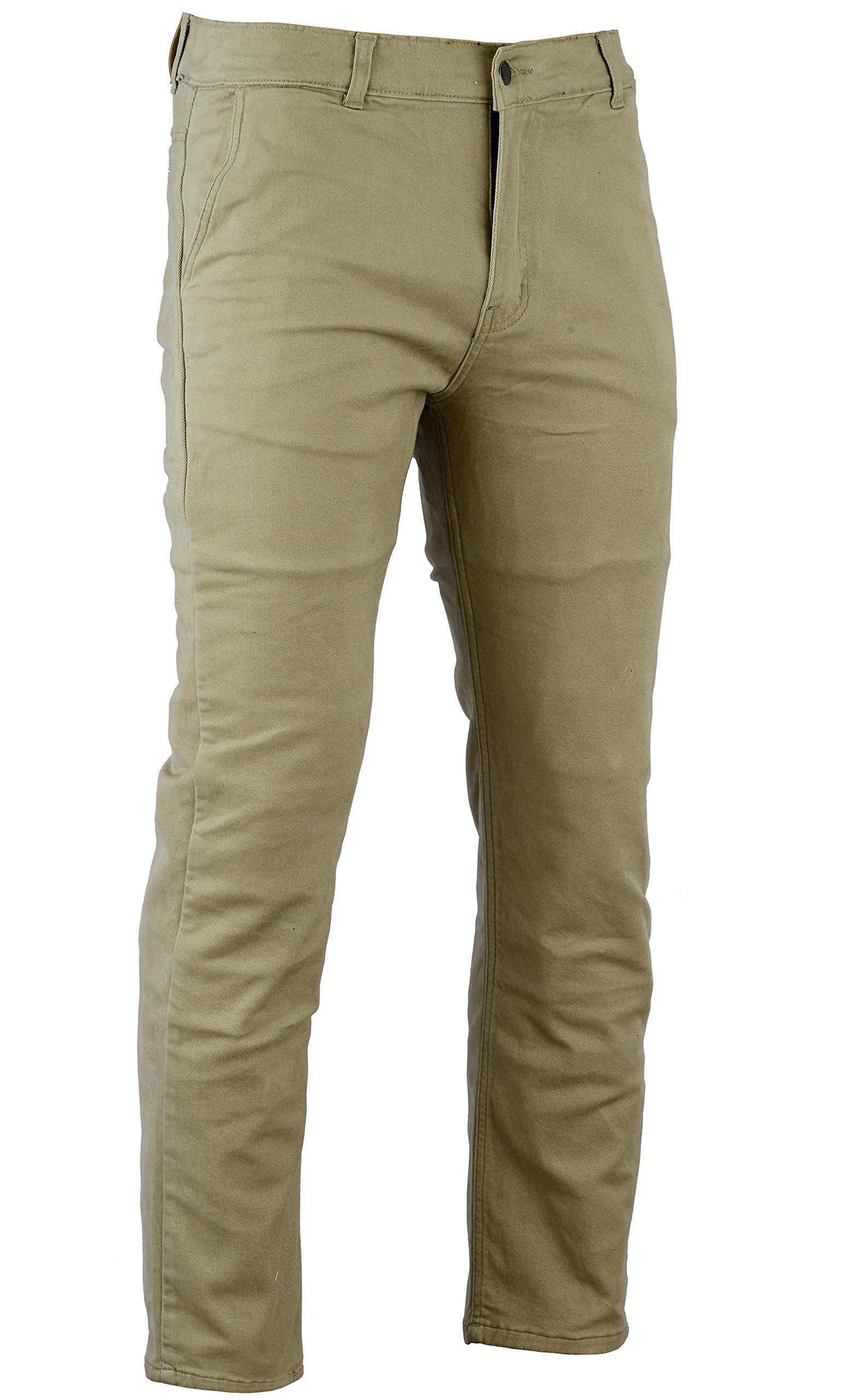 Bikers Gear Australia Limited Kevlar gefüttert Modern Style Motorrad Jeans Schutz, Tan Chino, Größe 36S von Bikers Gear