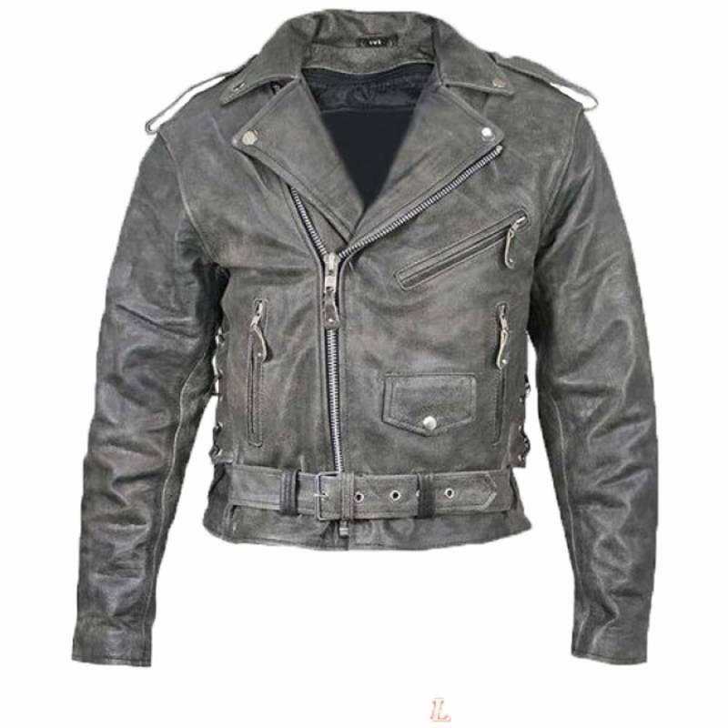 Australian Bikers Gear Vintage Retro Distressed Antik Leder Harley Motorrad Jacke CE Armour (6 x l 132,1 cm – 131 cm) von Bikers Gear