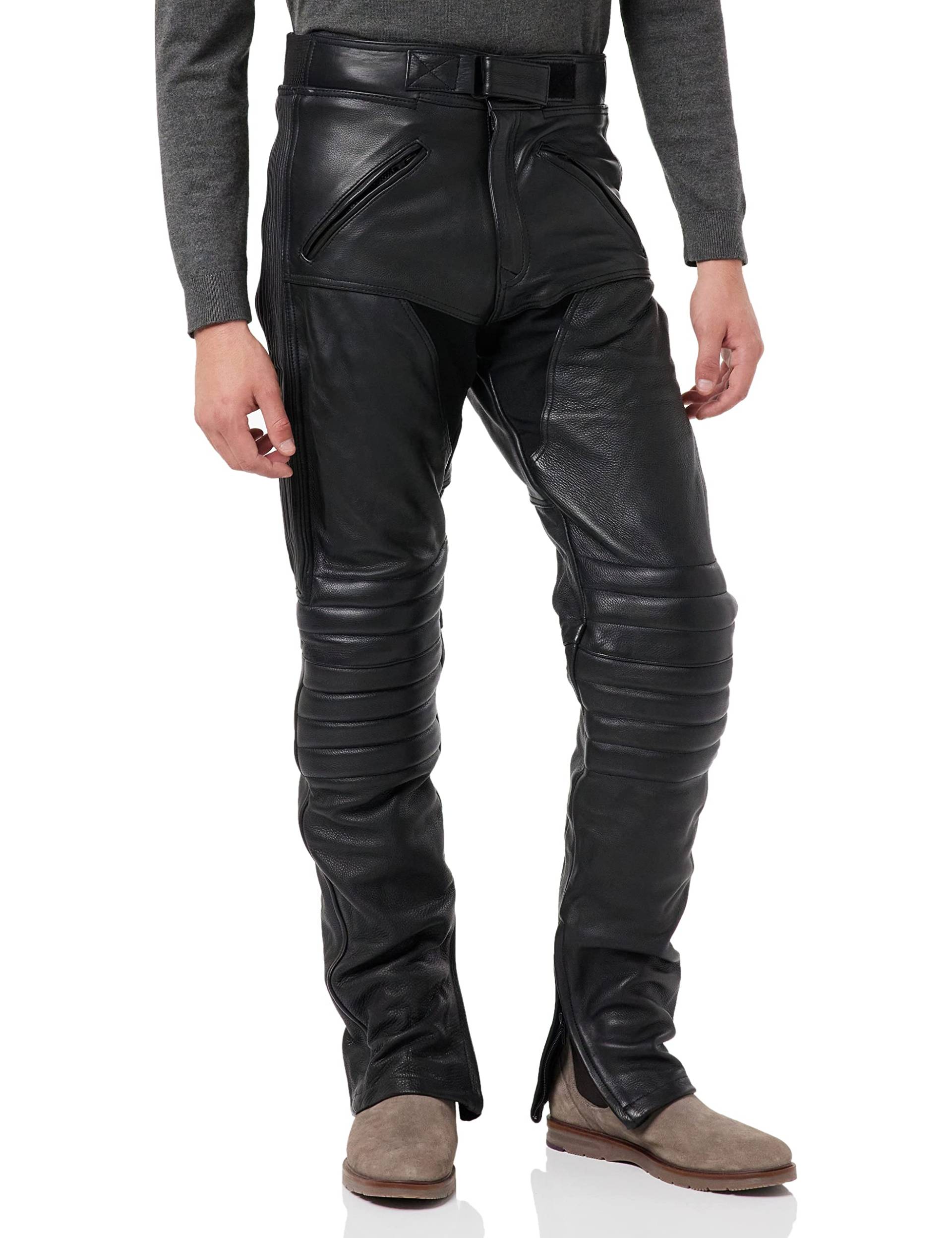 Bikers Gear Australia Herren weiche Premium-Motorradhose aus Leder,LT1004,Schwarz,EU W32/L34,UK(32L) von Bikers Gear Australia