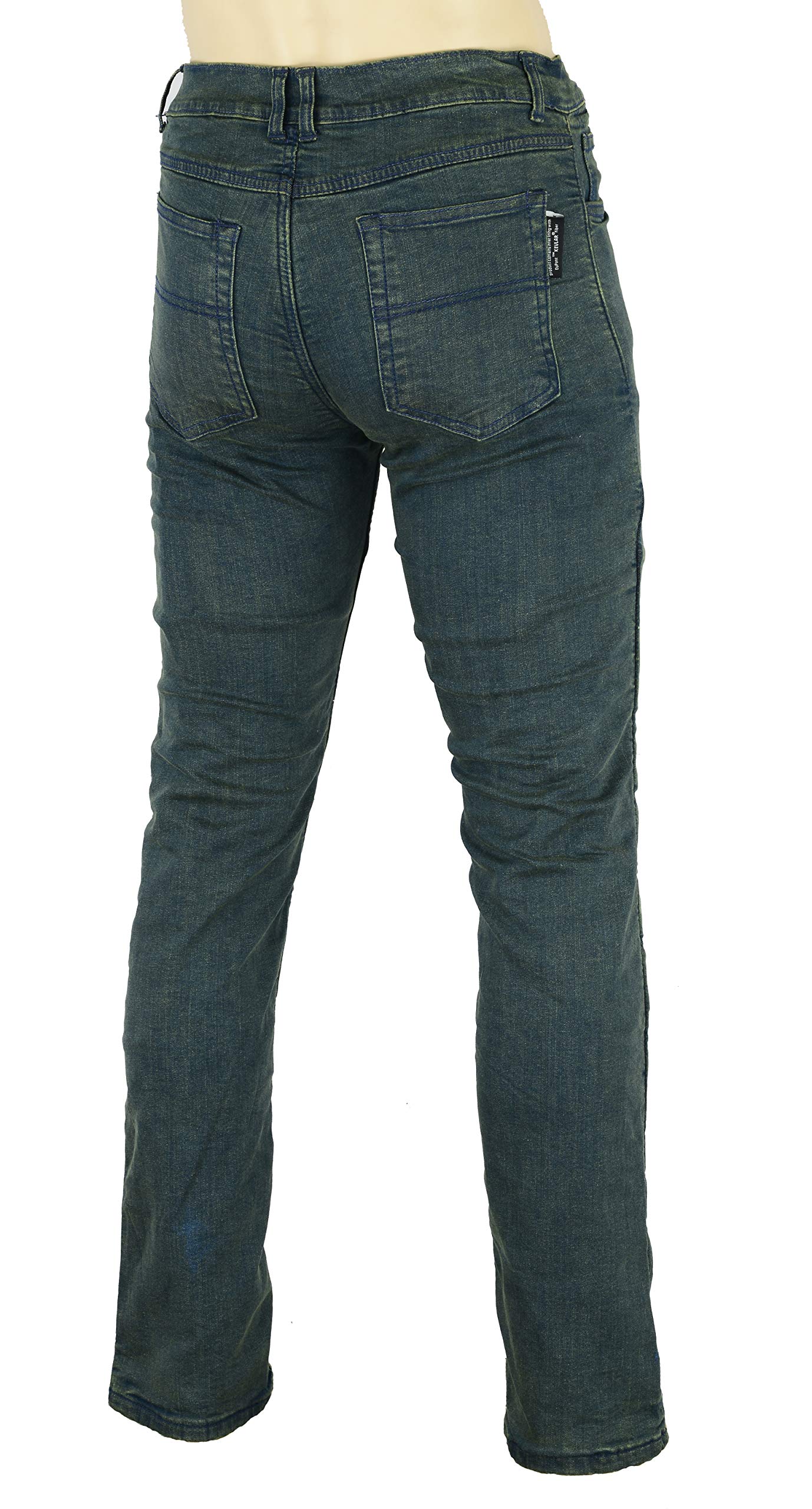 Bikers Gear Australia Limited Damen Stretch gefüttert mit Kevlar Motorrad Schutz Jeans mit abnehmbare Armour, Vintage Denim, Größe 6 von Bikers Gear