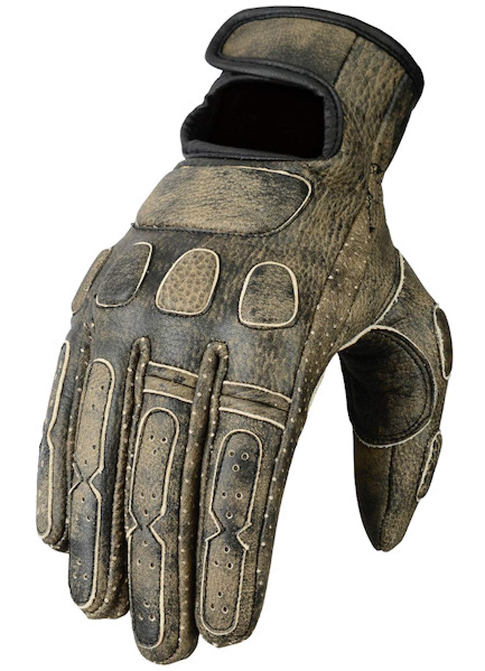 Bikers Gear Australia Limited Leder Roadster Classic Motorrad Handschuhe braun, Größe M von Bikers Gear