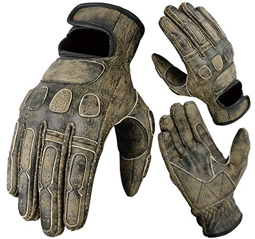 Bikers Gear Australia Limited Leder Roadster Classic Motorrad Handschuhe braun, Größe XS von Bikers Gear