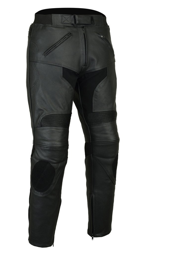 Bikers Gear LT1005 Razor Sport Lederhose, Abnehmbarer CE und Lederhose mit Gleitern UK 32S eu42s Medium/kurz von Bikers Gear