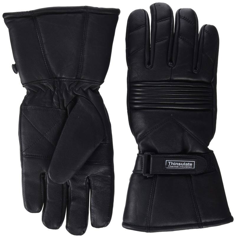 Herren Thermo-Handschuhe Leder Wasserdicht Innenfutter Für Motorrad & Winter Thinsulate - M von Bikers Gear