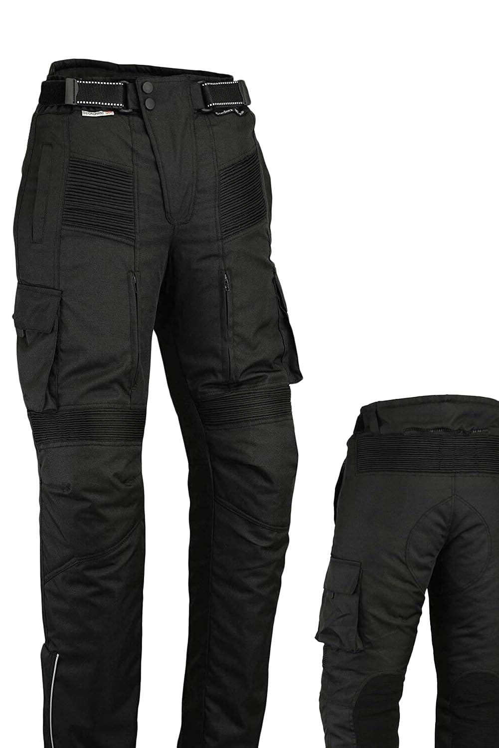 Bikers Gear UK Motorrad-Cargohose - Protektoren nach CE-1621-1 - Wasserdicht - Cordura & Spandex - Schwarz - 4XL - W42/106cm L 32"/81cm von Bikers Gear UK