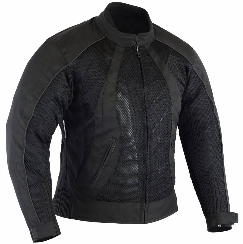 Australian Bikers Gear Die Damen Air Flow Mesh schwarz und Motorrad Jacke mit Abnehmbarer Wasserdicht & Thermo-Einlagen von Bikers Gear