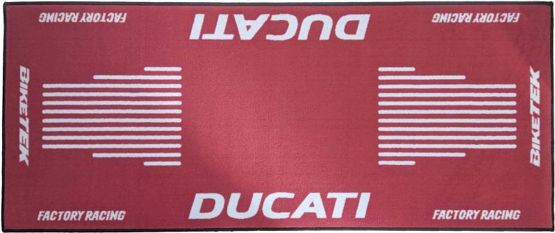 Biketek-Garagenmatte, 3 Ducati-Logo, 190 x 80 cm von CASEIER