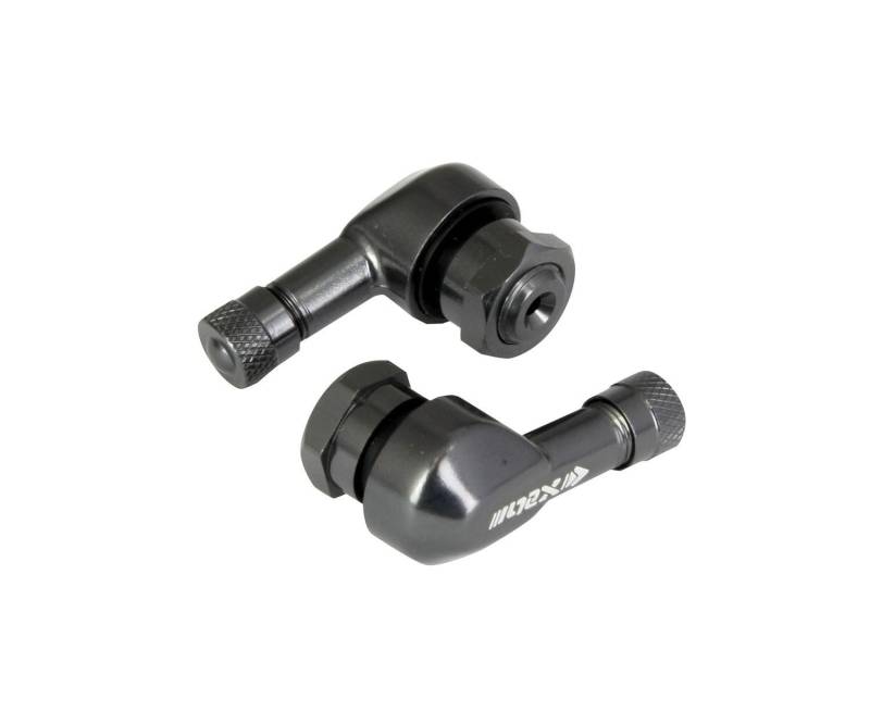 alu-ventil Ø11.3mm zum schrauben abgewinkelt 90° biketek gun metal für motorrad roller neu von Biketek