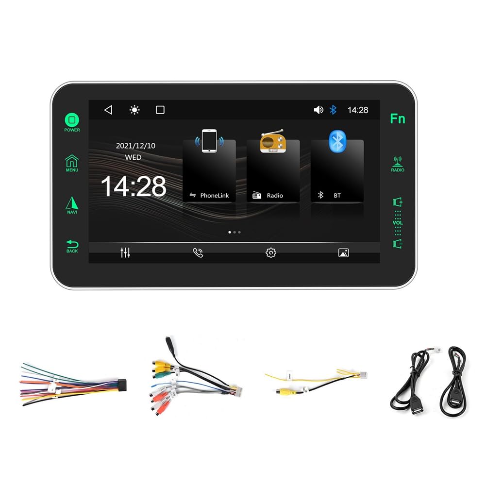 Bikevista 1Din 8 Autoradio HD 1080P Bildschirm Multimedia Player Player Kabelgebundenes Carplay Android Auto Auto Stereo von Bikevista