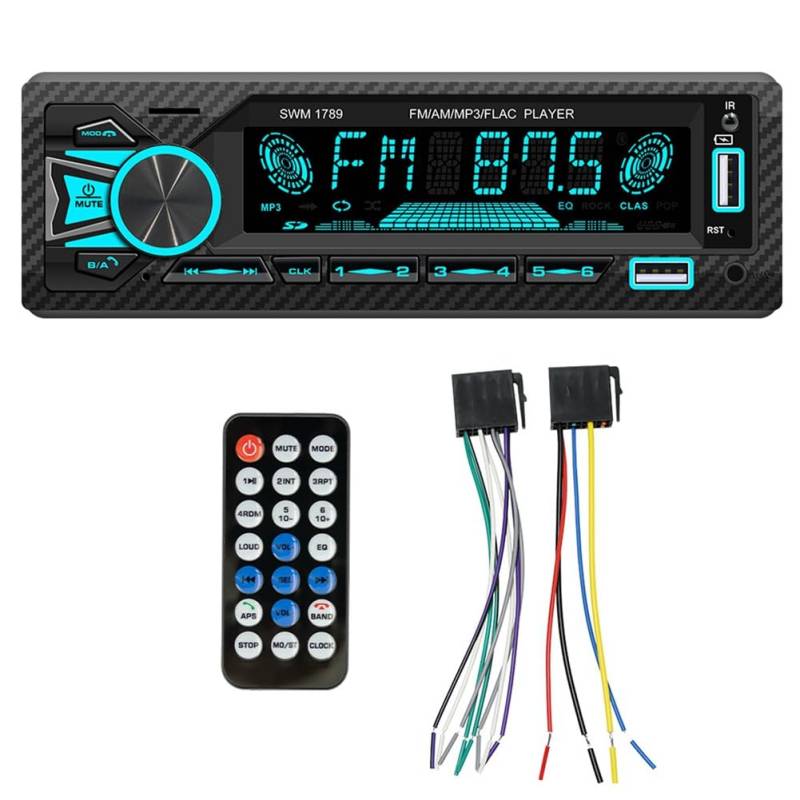 Bikevista 4-Kanal 60W Bluetooth-Autoradio Auto-MP3-Player Aus Schwarzem Kunststoff mit Intelligenter Ai-Sprachfunktion für das Auto von Bikevista