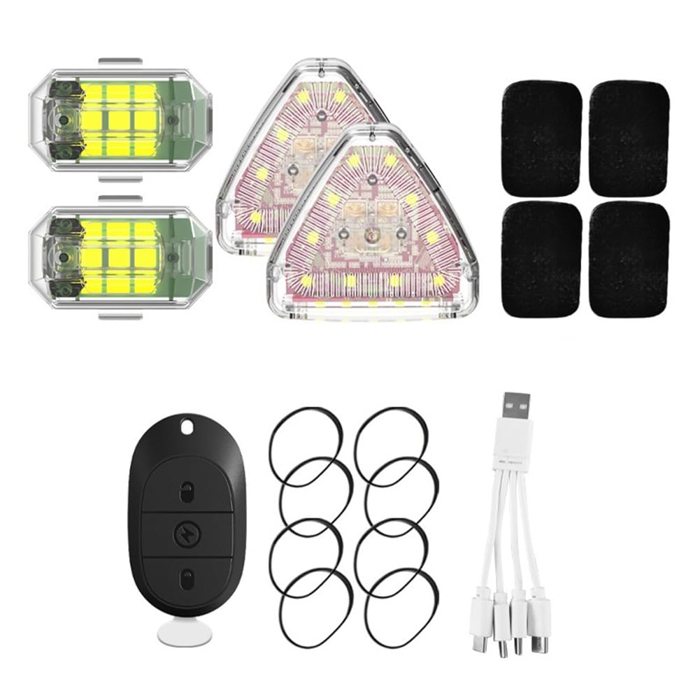 Bikevista LED-Blitzlicht, Mini, Kabellos, Blitzlichter, USB-Aufladung, Wasserdicht, Staubdicht, für Drohnen, Autos, LKWs, Fahrräder, RC-Boote von Bikevista