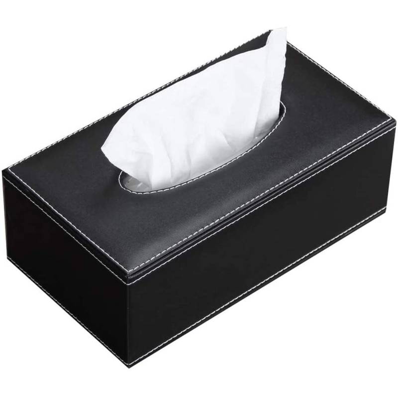 Bikevista Leder Tissue Box Abdeckung, Face Tissue Box, Moderne Servietten Aufbewahrungs Box, Auto Tuch Box, Auto PU Leder Schublade, Anti Schleudern Auto Schublade von Bikevista