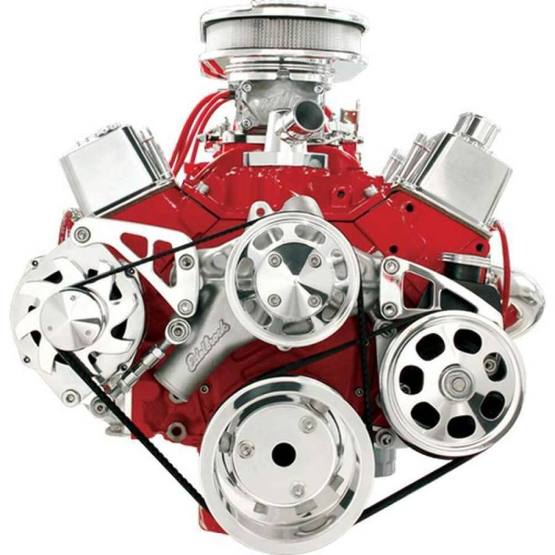 BILLET SPEC Serpentine Conversion SBC Mid Mount Alt & P/S (Press On) von Billet Specialties