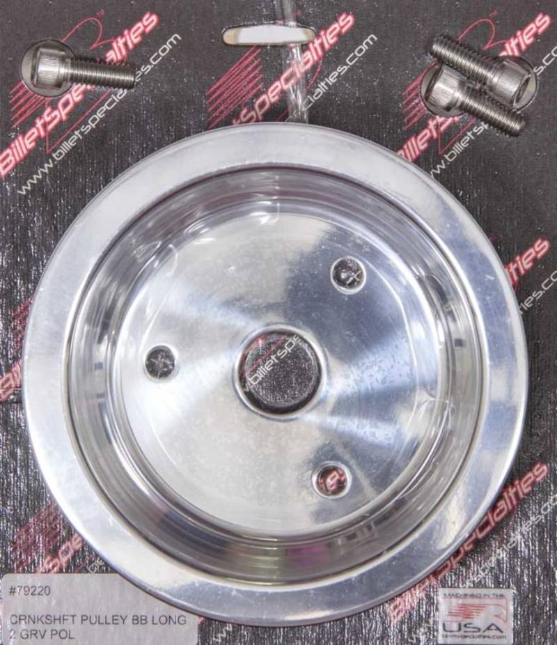 Billet-Spezialitäten 79220 poliert lang Wasser Pumpe 2 Groove Kurbelwelle Pulley für Big Block Chevy von Billet-Spezialitäten von Billet Specialties