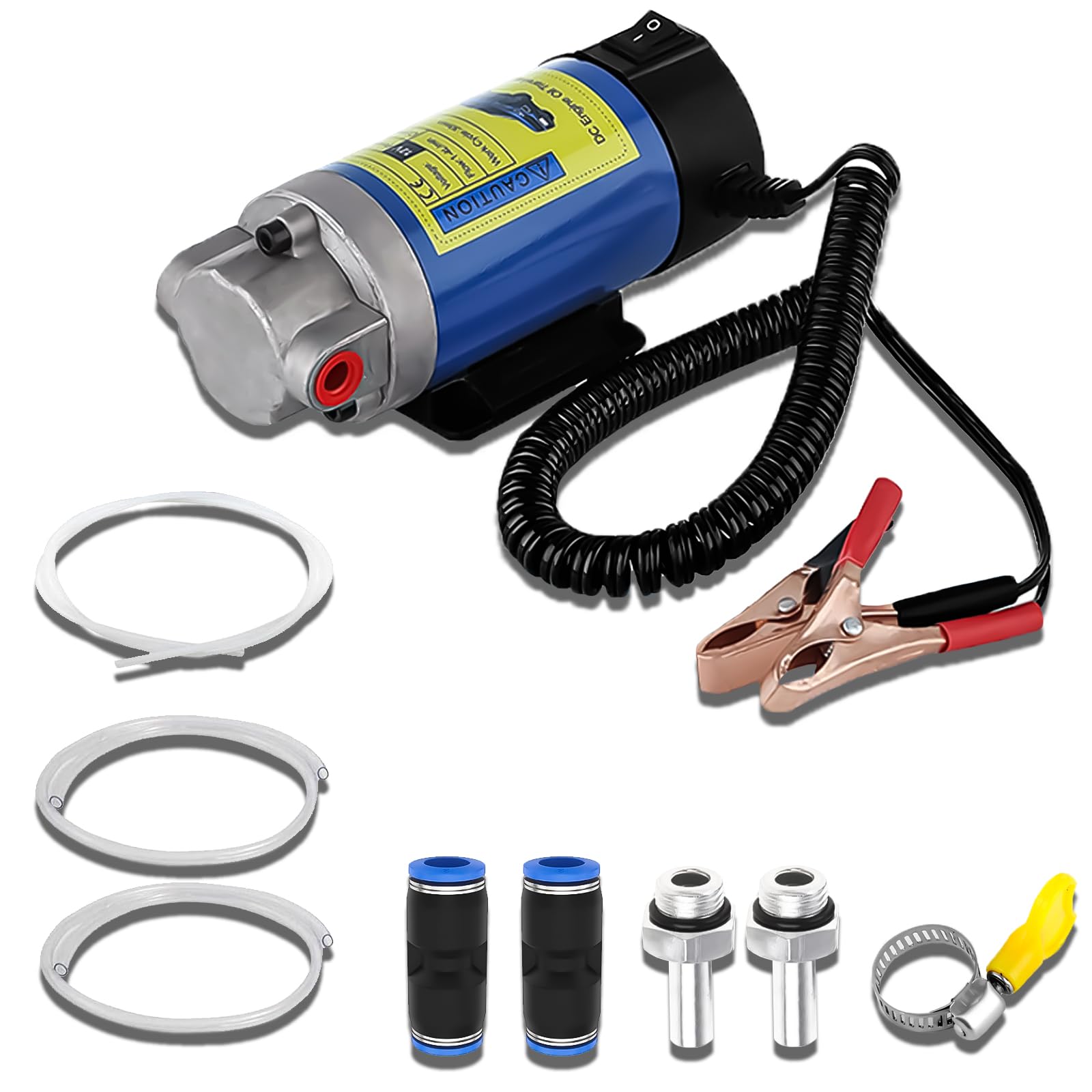 12V 100W Ölabsaugpumpe, Tragbarer Motor, Geräuscharm, Selbstansaugender Motor, Elektrisch Diesel für Auto, Motorrad und Boot, Ölwechselpumpe von Billowvolve