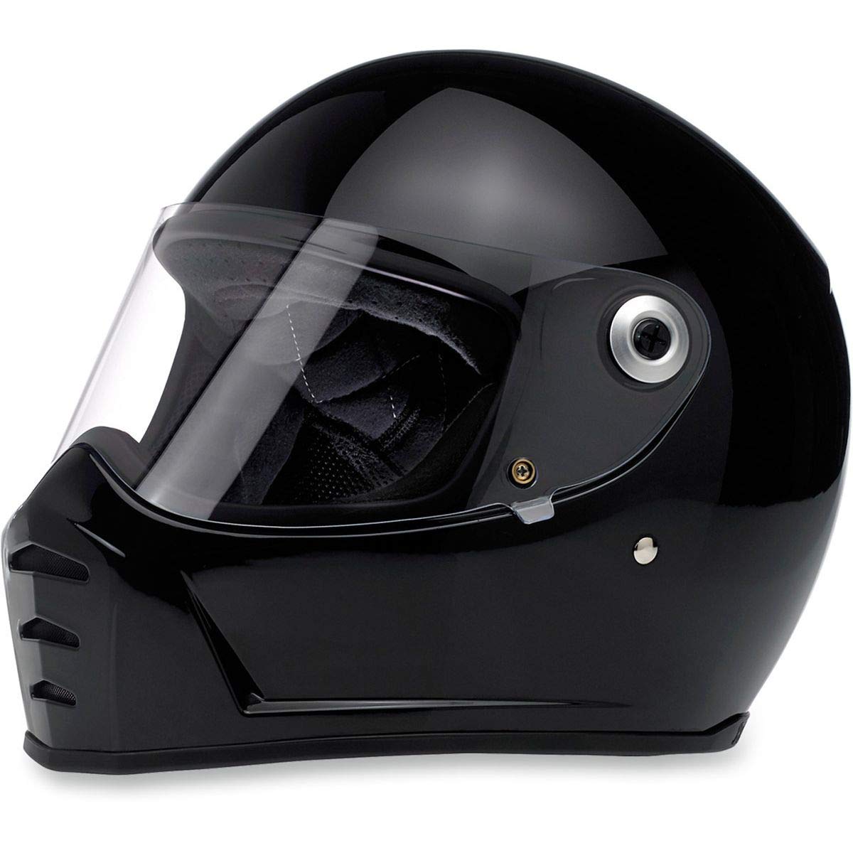 Biltwell Lane Splitter Solid Integralhelm – Schwarz glänzend / groß von Biltwell