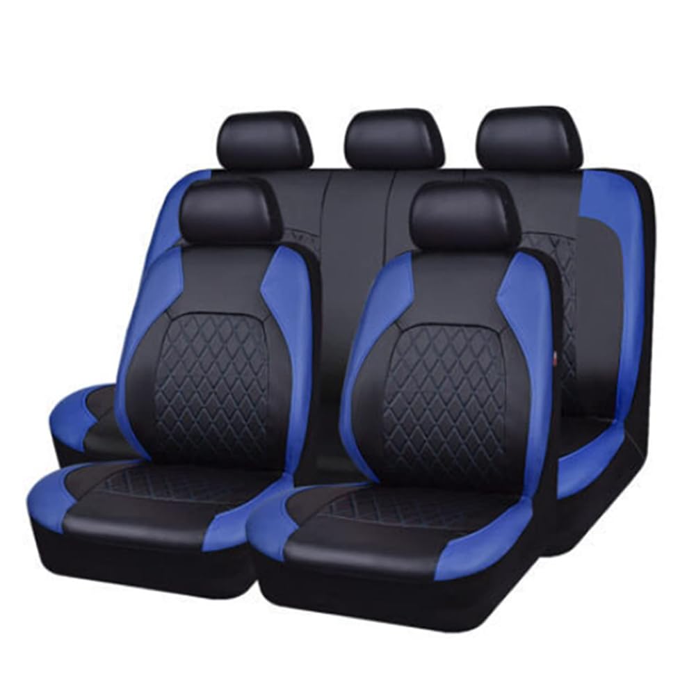 Leder Autositzbezüge Sets Auto Sitzbezüge Sets für Golf-VII/Variant/2014-2020, PU Leder Autositzbezüge Wasserdicht Atmungsaktiv Schonbezüge Autositz Sitzschoner Zubehör (Blau) von Bimhayuu