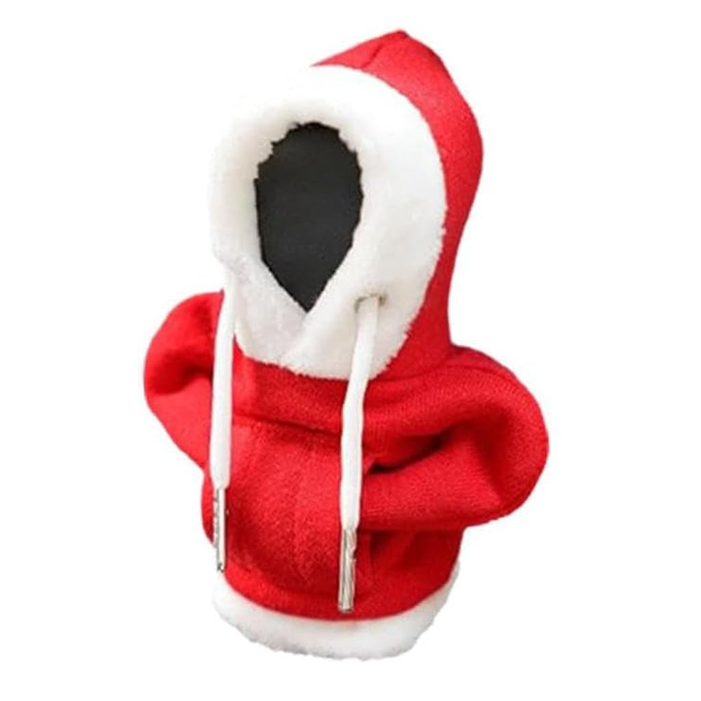 Weihnachten schalthebel Hoodie Schaltknauf Abdeckung Schaltknauf Abdeckung Auto Schaltknauf Abdeckung Schaltknauf Hoodie Abdeckung Schaltknauf überzug für Auto Dekoration (Rot) von Bimhayuu