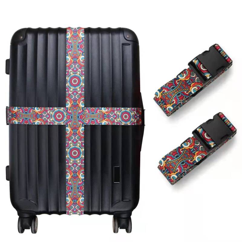 2 Stück Koffergurt Kreuzgurt Personalisiert Rot Gepäckgurt Einstellbare(200cm x 5cm) Kofferband Einzigartiges Koffergurte Reisezubehör Travel Luggage Strap(2 x Rot) von Bimormat