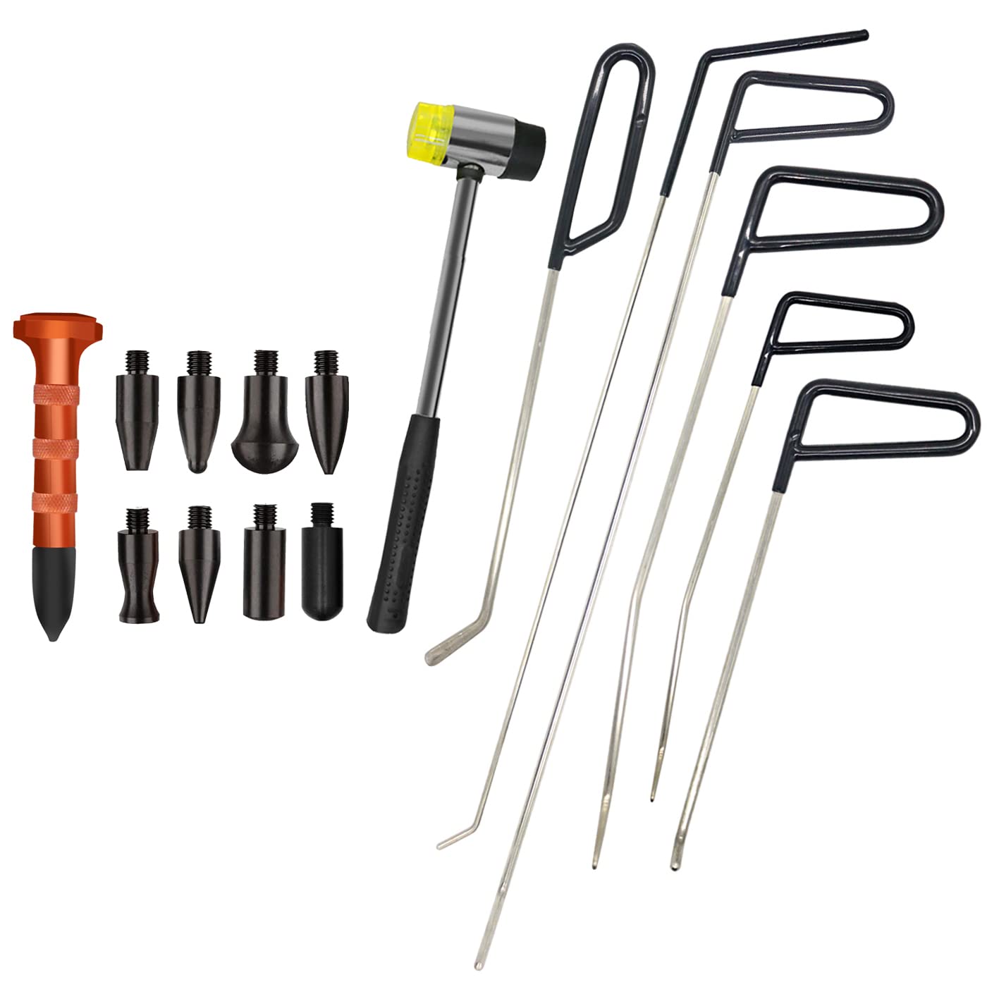 Ausbeulwerkzeug Set,Werkzeuge Paintless Body Repair-Abzieher-Set für Autooberfläche Dellenreparatur und Bump/Hagel Reparaturwerkzeuge von Bimoweifi