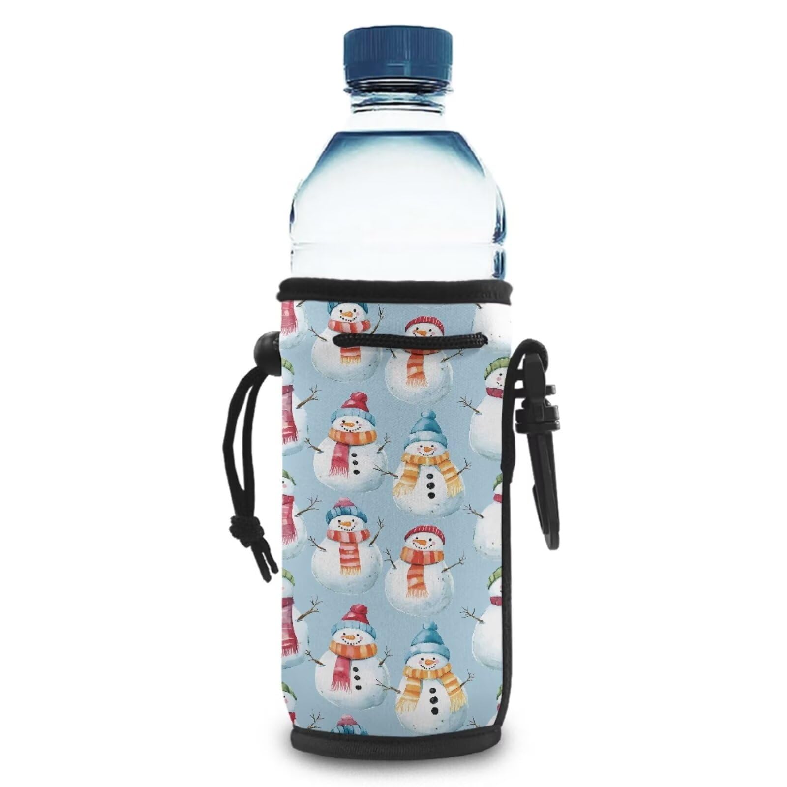 Binienty Isolierte Wasserflaschenhülle mit Weihnachtsschneemann, rutschfeste Kühltasche, Fahrradtasche von Binienty