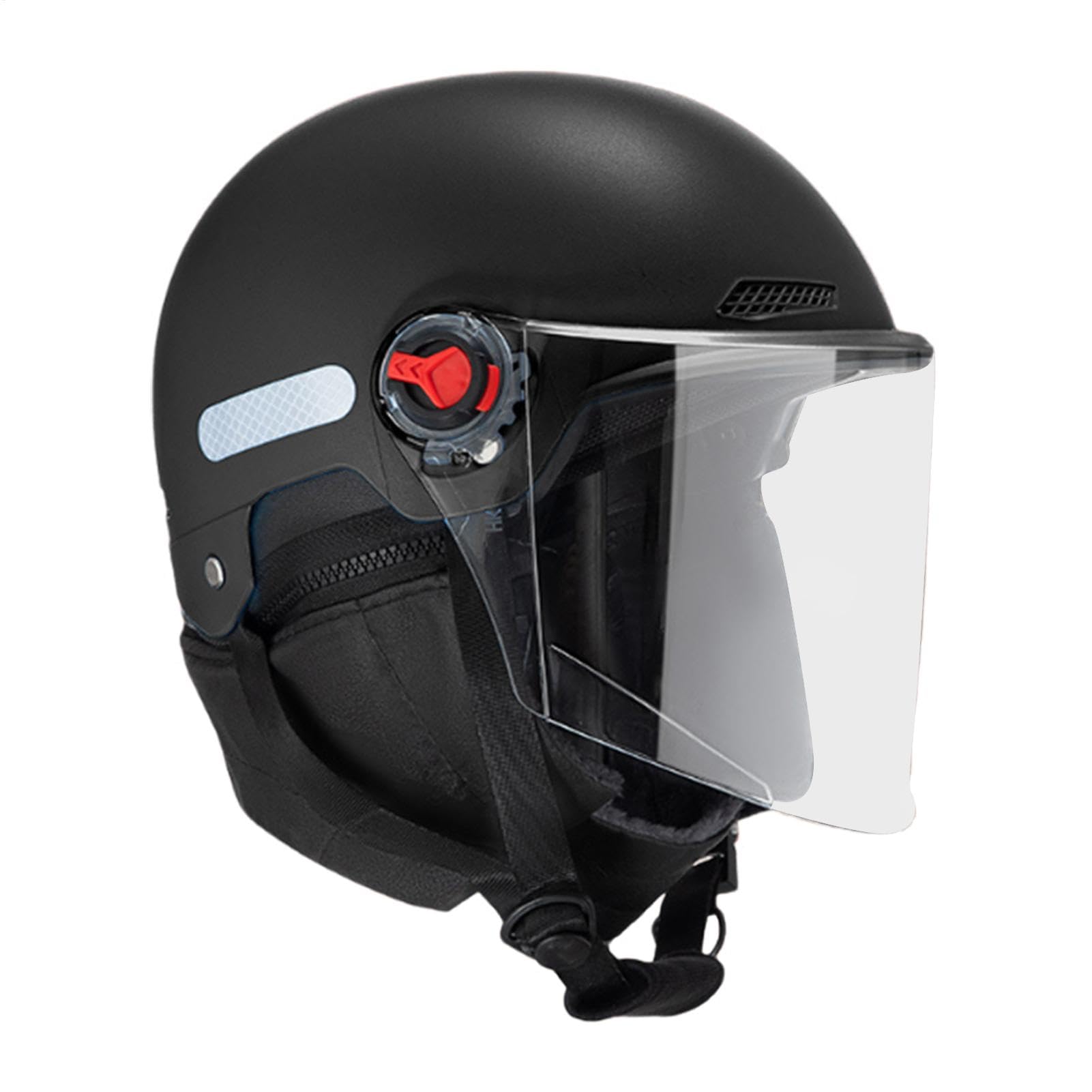 Biniveil Integral-Motorradhelm, winddichter Helm – Snowboardhelm für Herren, Schneesporthelme, warmer Fahrradhelm, abnehmbarer Ohrenschutz, High-Definition-Gläser zum Skifahren, Snowboarden von Biniveil