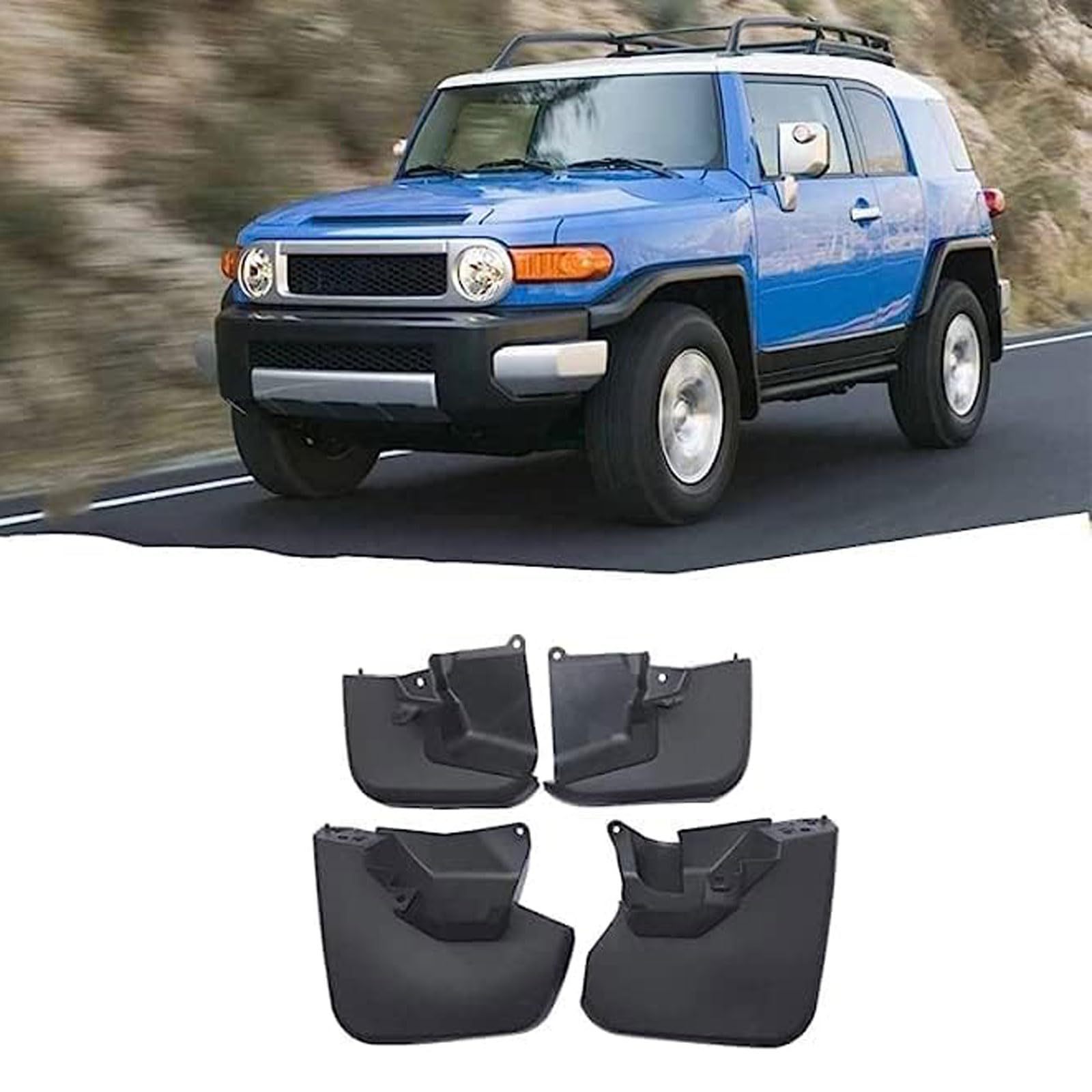 4 Stück Schmutzfänger Auto für Toyota FJ Cruiser 2007-2020 2021 2022 2023, Vorne und Hinten Spritzschutz Kotflügel Protection Styling ZubehöR von BioNyt