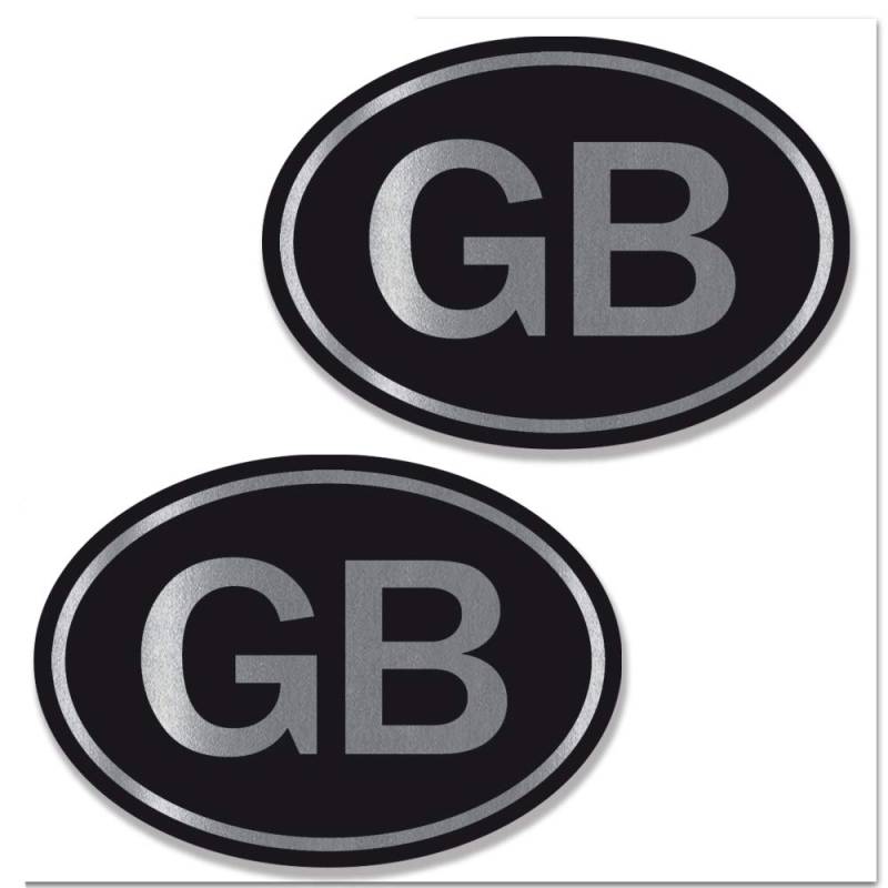 Biomar Labs® 2 Stück Silber Vinyl Grossbritannien GB Great Britain England UK Flagge Aufkleber Autoaufkleber Stickers Auto Moto Motorrad Fahrrad Helm Fenster Tuning B 258 von Biomar Labs