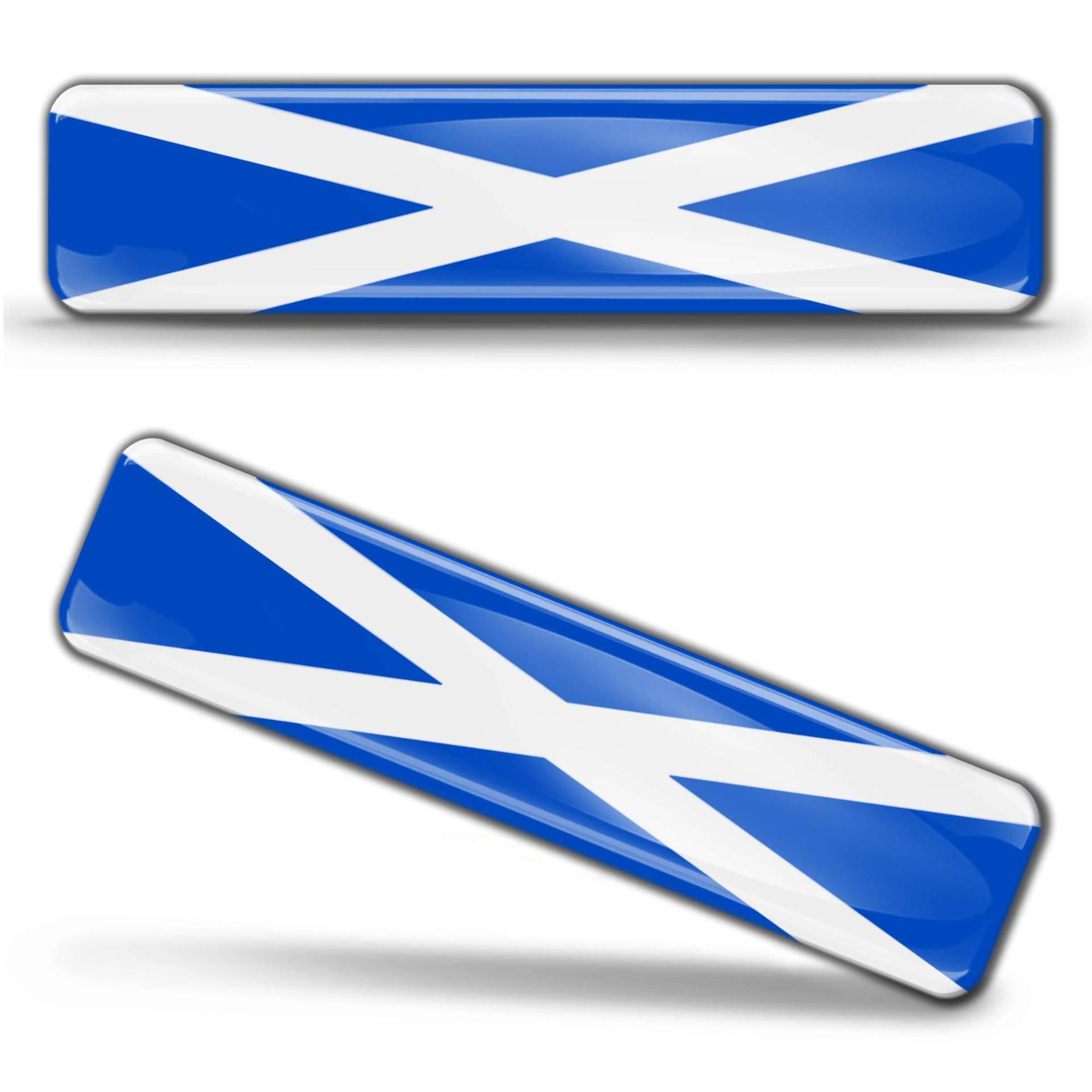 Biomar Labs® 2 x Aufkleber 3D Gel Silikon Stickers Scotland Flag Schottland Schottische Flagge Fahne Autoaufkleber F 20 von Biomar Labs