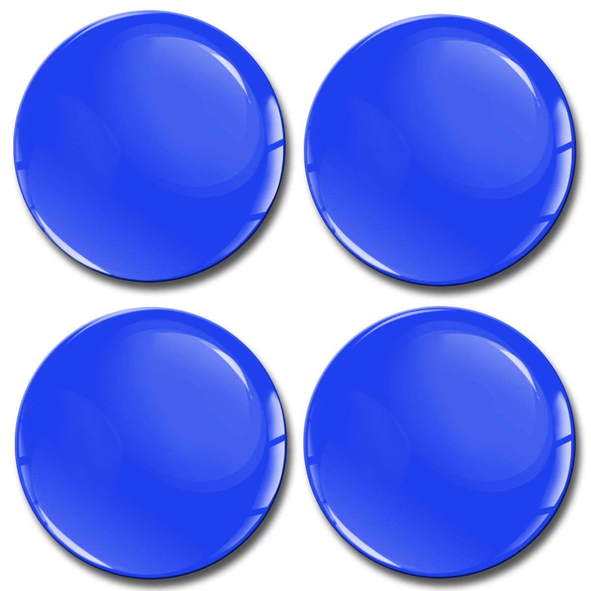 Biomar Labs® 4 x 60mm Blau Aufkleber 3D Silikon Für Radkappen Nabenkappen Radnabendeckel Rad-Aufkleber Nabendeckel A 860 von Biomar Labs